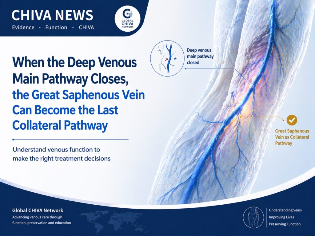 When the Main Deep Venous Pathway Is Closed, the Great Saphenous Vein May Become the Last Compensatory Channel