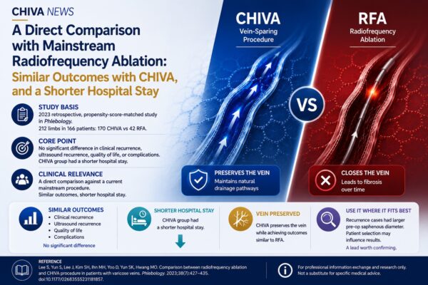 A Direct Comparison with Mainstream Radiofrequency Ablation: Similar Outcomes with CHIVA, and a Shorter Hospital Stay